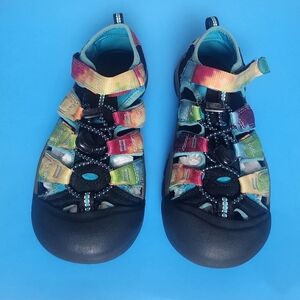 Keen Newport H2 Rainbow Tie Dye Sport Sandals Size 2 Hiking Water Kids.
